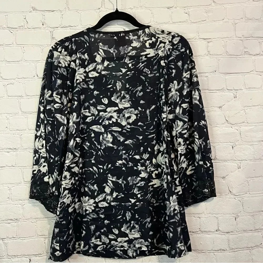 Tory Burch Beaded Floral Tunic size 4